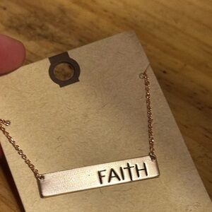 FAITH bar necklace